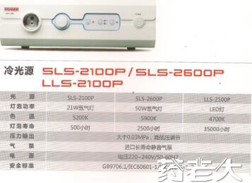 内窥镜冷光源SLS-2100P/SLS-2600P/LLS-2100P